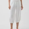 Pantalones tipo culotte de gasa de algodón