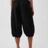 Pantalones tipo culotte de gasa de algodón
