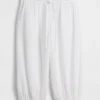 Pantalones tipo culotte de gasa de algodón