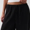 Pantalones tipo culotte de gasa de algodón