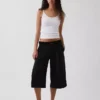 Pantalones tipo culotte de talle bajo