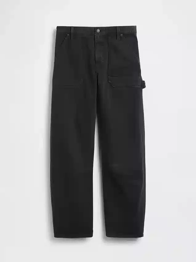 Pantalones utilitarios de talle medio hasta el tobillo