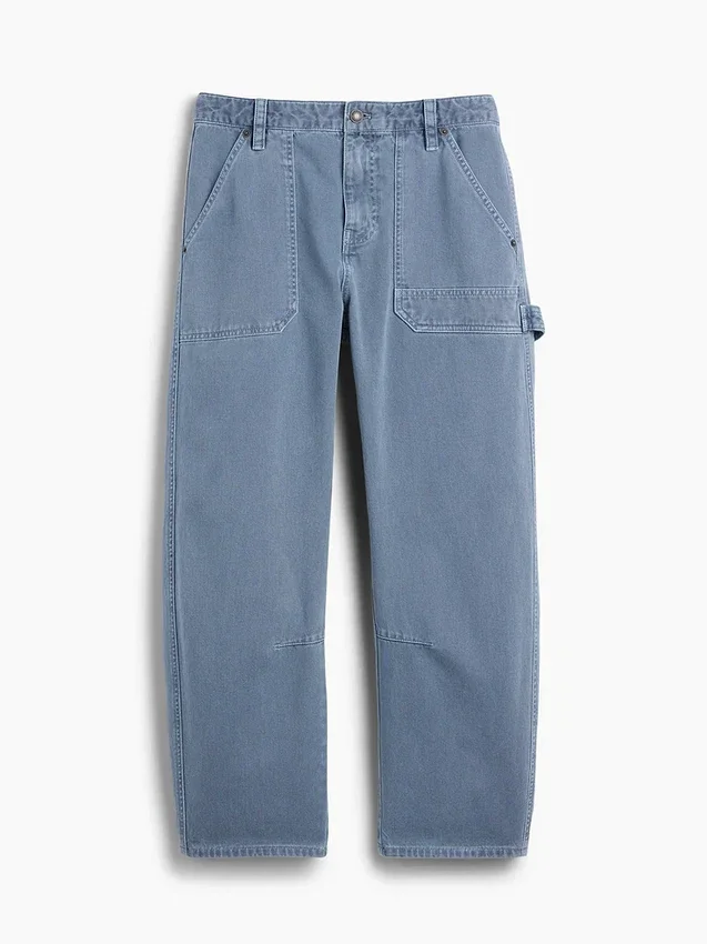 Pantalones utilitarios de talle medio hasta el tobillo