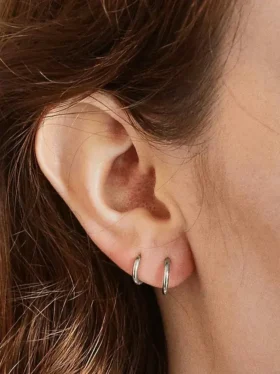 Paquete doble de aretes de aro mini Admiral Row