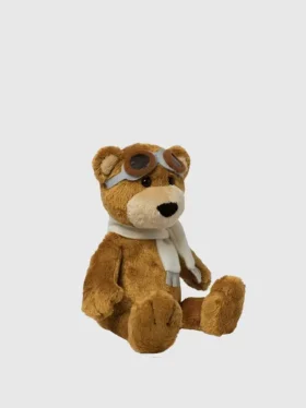 Peluche de oso aviador de 8 pulgadas