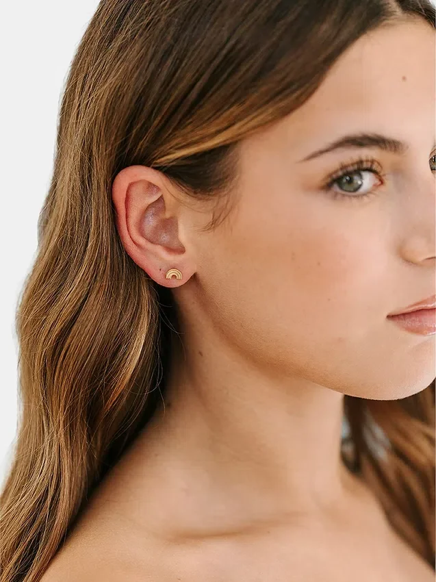 Pendientes clásicos de tornillo «Rainbow» de Pierced Co
