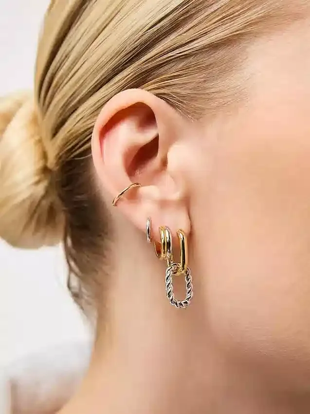 Pendientes de aro doble Ana Luisa Ash
