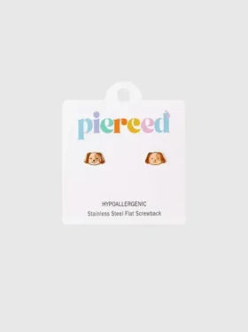 Pendientes de perno con diseño de perro