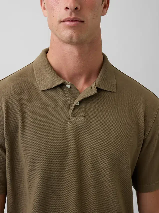 Polo de piqué holgado