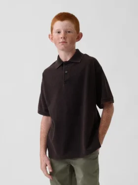 Polo de piqué holgado para niños
