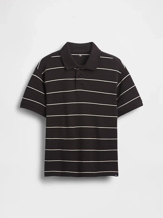 Polo de piqué holgado para niños