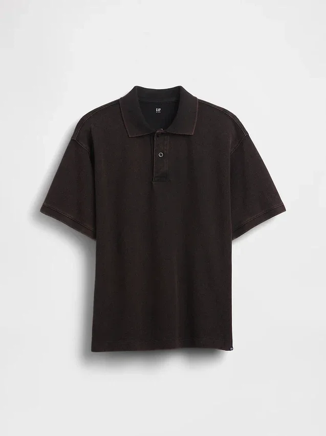 Polo de piqué holgado para niños
