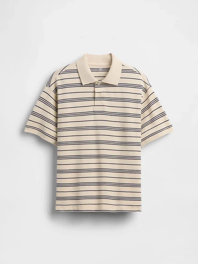 Polo de piqué holgado para niños