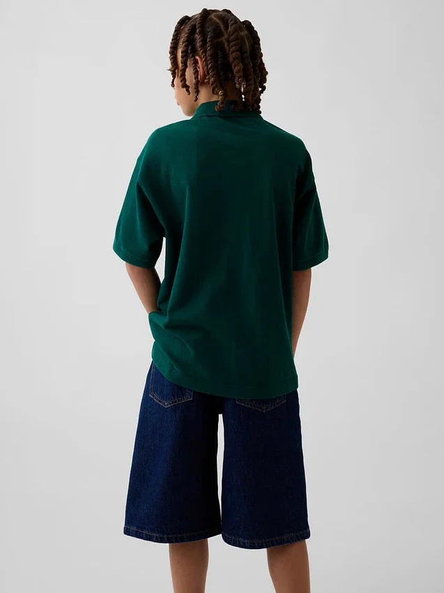 Polo de piqué holgado para niños