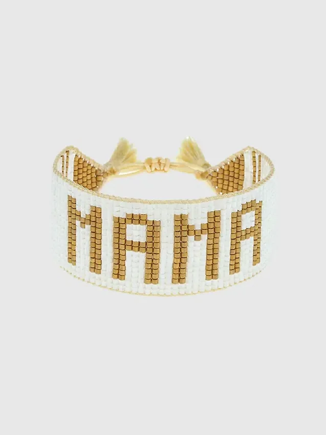 Pulsera «Mama» de Hart en blanco y dorado