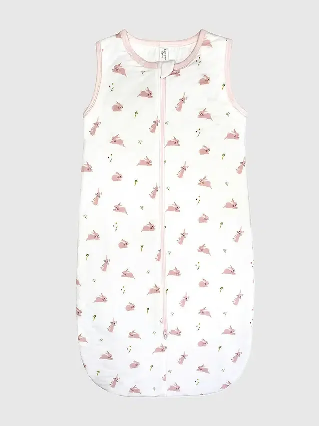 Saco de dormir de bambú con conejito, de 0 a 12 meses
