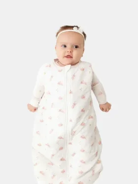 Saco de dormir de bambú con conejito, de 0 a 12 meses