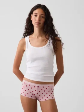 Shorty de algodón orgánico elástico súper suave