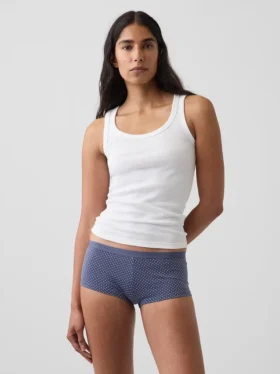 Shorty de algodón orgánico elástico súper suave