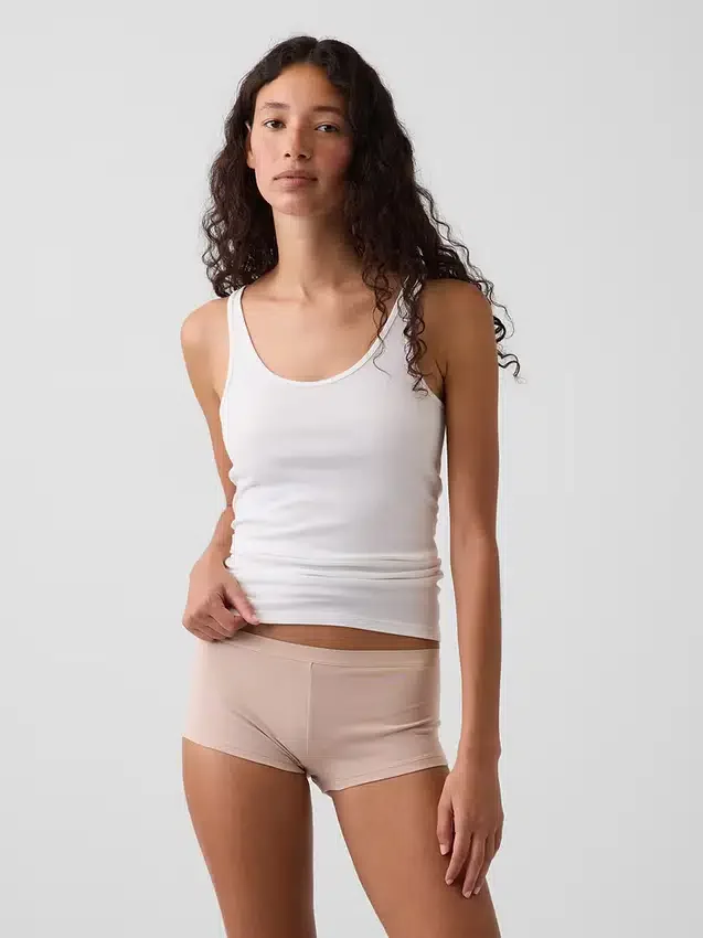 Shorty de algodón orgánico elástico súper suave