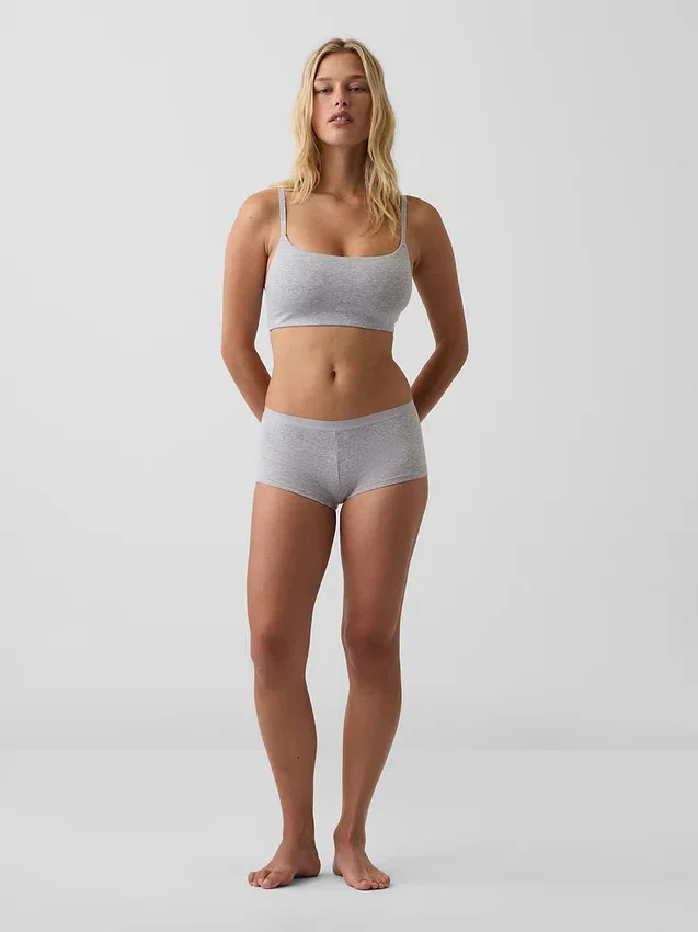 Shorty de algodón orgánico elástico súper suave
