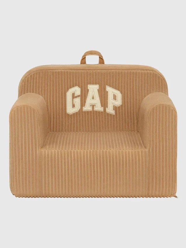 Silla de espuma con logotipo de babyGap en terciopelo acanalado