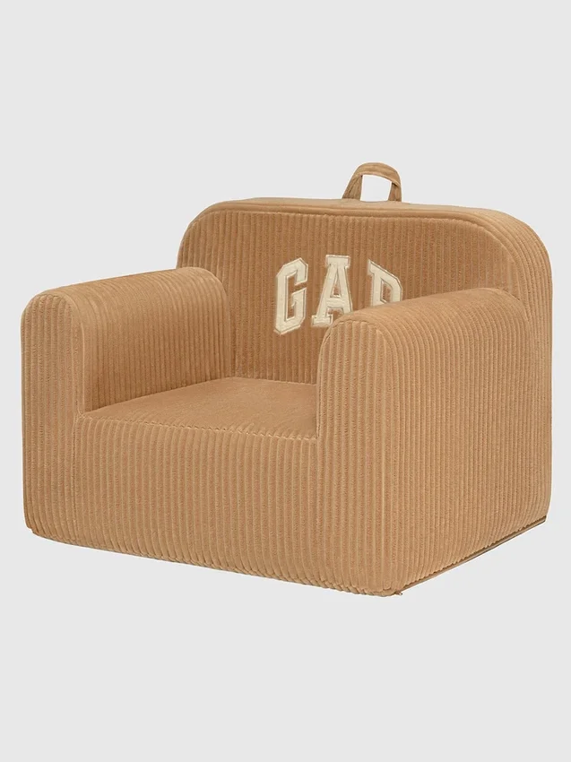 Silla de espuma con logotipo de babyGap en terciopelo acanalado
