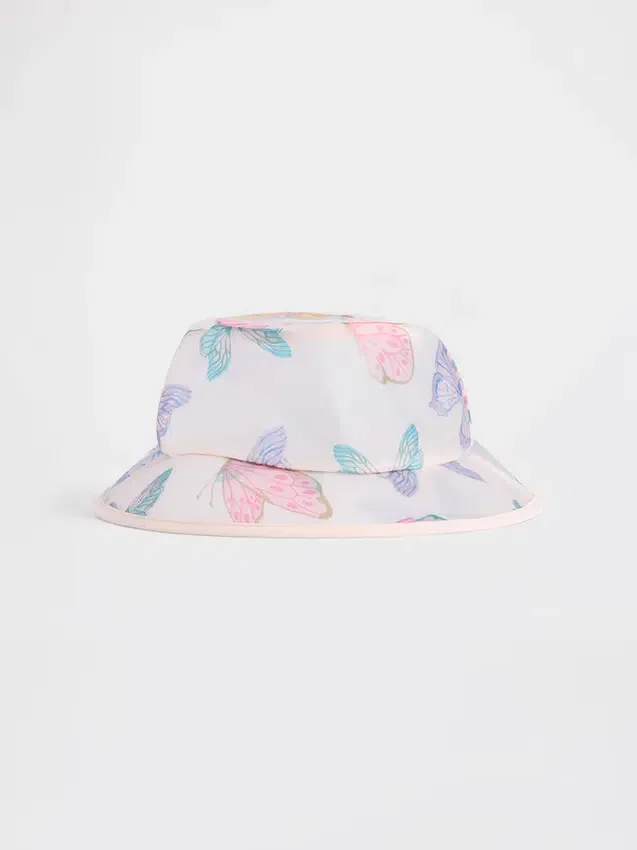 Sombrero de lluvia con mariposas para niños pequeños
