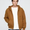 Sudadera con capucha acolchada y forro tipo waffle