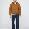 Sudadera con capucha acolchada y forro tipo waffle
