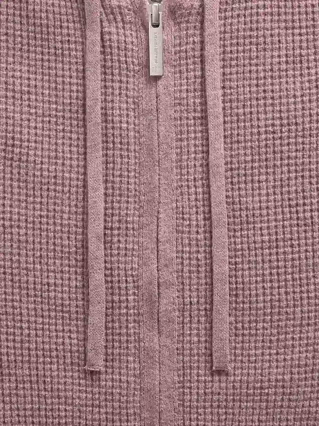 Sudadera con capucha corta de tejido tipo waffle CashSoft de GAP × Summer Fridays