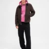 Sudadera con capucha, cremallera completa y corte corto oversize para adultos