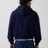 Sudadera con capucha, cremallera completa y corte corto oversize Vintagesoft