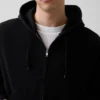 Sudadera con capucha, cremallera completa y corte corto oversize Vintagesoft