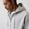 Sudadera con capucha, cremallera completa y corte corto oversize Vintagesoft