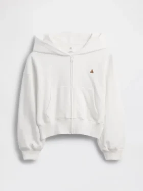 Sudadera con capucha, cremallera completa y corte oversize para niños, de felpa Vintagesoft