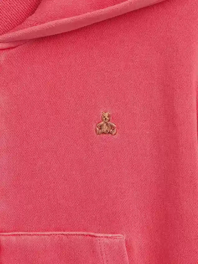 Sudadera con capucha, cremallera completa y corte oversize para niños, de felpa Vintagesoft