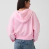 Sudadera con capucha, cremallera y corte en cuña Vintagesoft