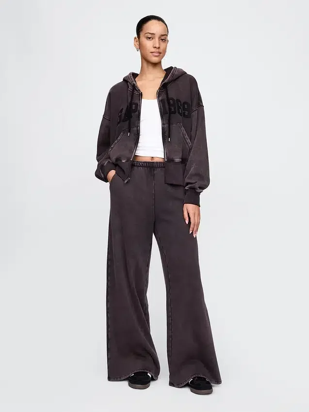 Pantalones de chándal holgados de pierna ancha Vintagesoft