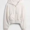 Sudadera con capucha, cremallera y corte en cuña Vintagesoft
