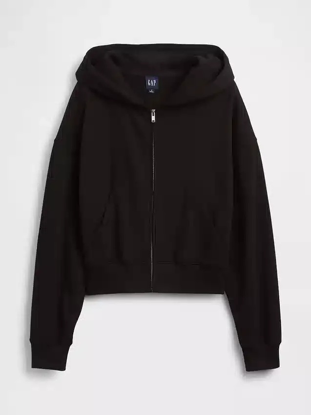 Sudadera con capucha, cremallera y corte oversize de felpa Vintagesoft