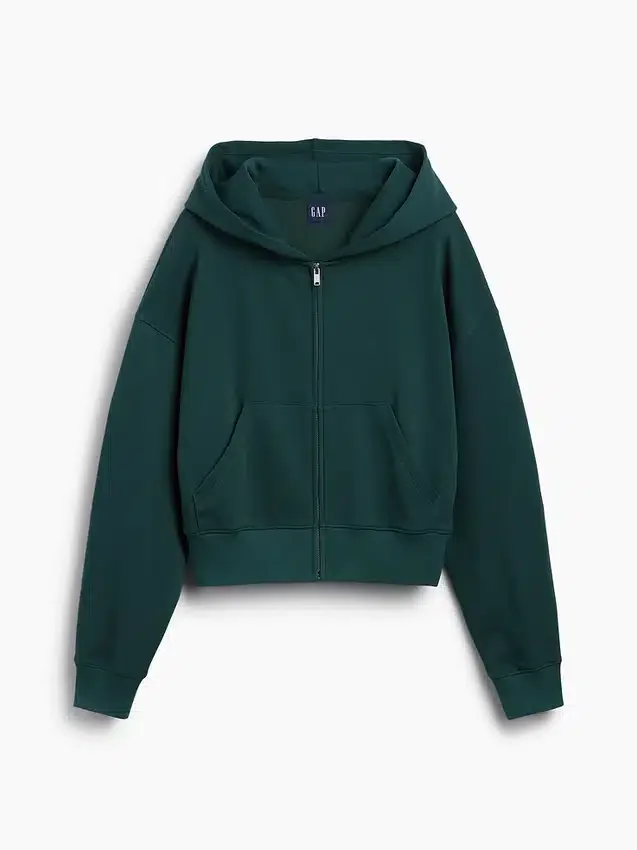 Sudadera con capucha, cremallera y corte oversize de felpa Vintagesoft
