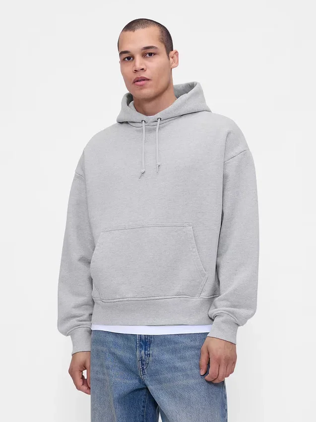 Sudadera con capucha de felpa francesa extra gruesa para adultos
