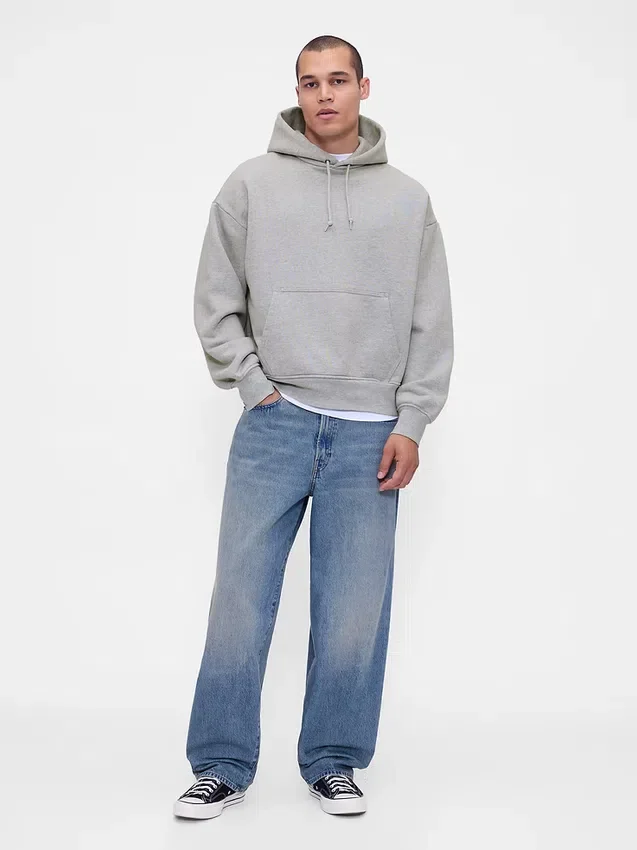 Sudadera con capucha de felpa francesa extra gruesa para adultos