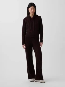 Pantalones de jerséu con tejido trenzado CashSoft