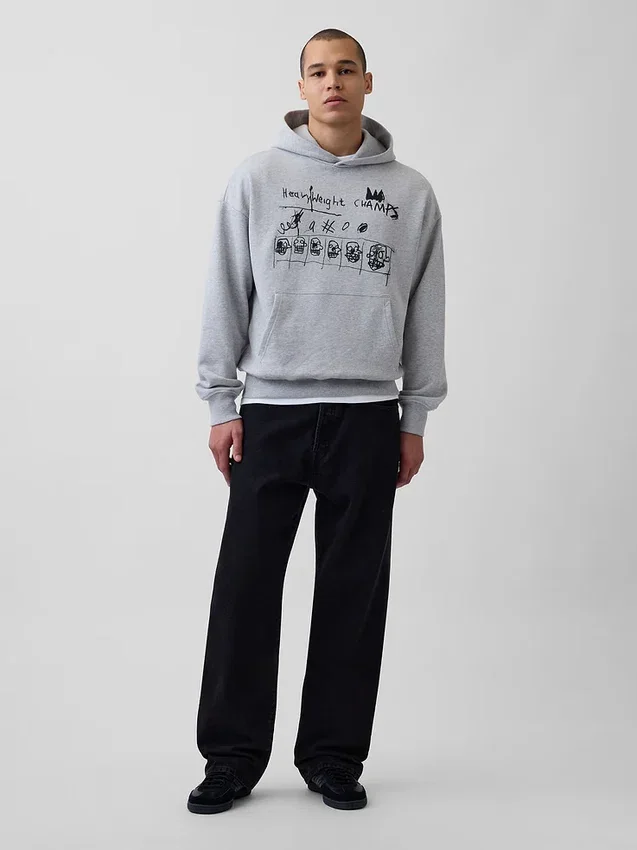 Sudadera con capucha de tejido grueso de Jean-Michel Basquiat