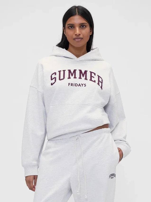 Sudadera con capucha de tejido grueso y logo oversize de GAP × Summer Fridays