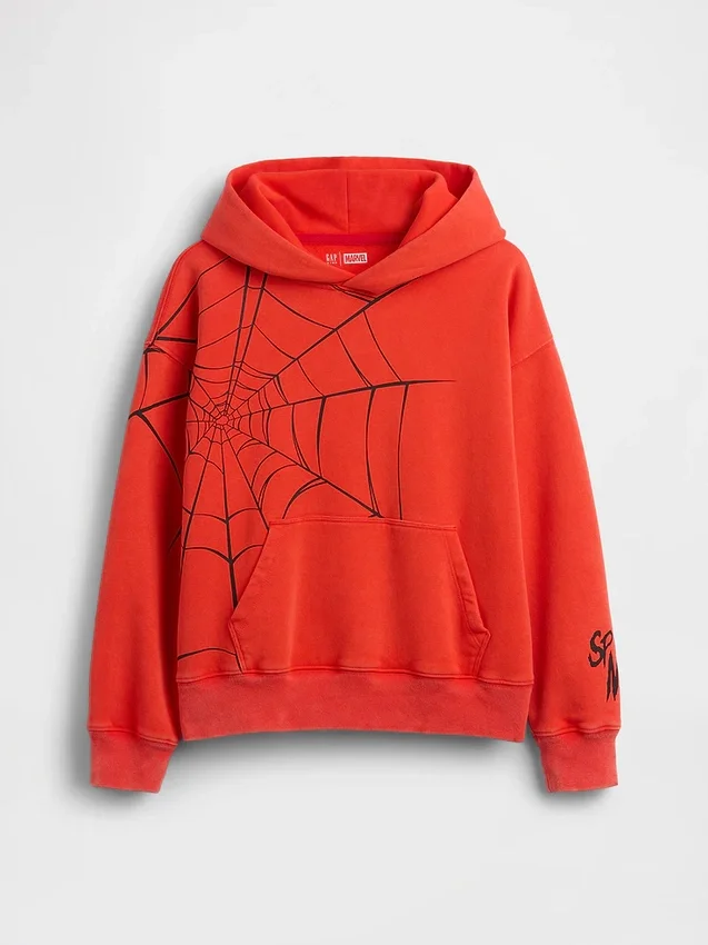 Sudadera con capucha holgada para niños Marvel Vintagesoft Spider-Man