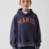 Sudadera con capucha holgada Super Mario Vintagesoft para niños