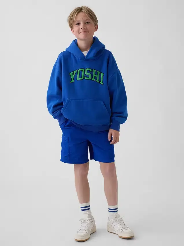 Sudadera con capucha holgada Super Mario Vintagesoft para niños
